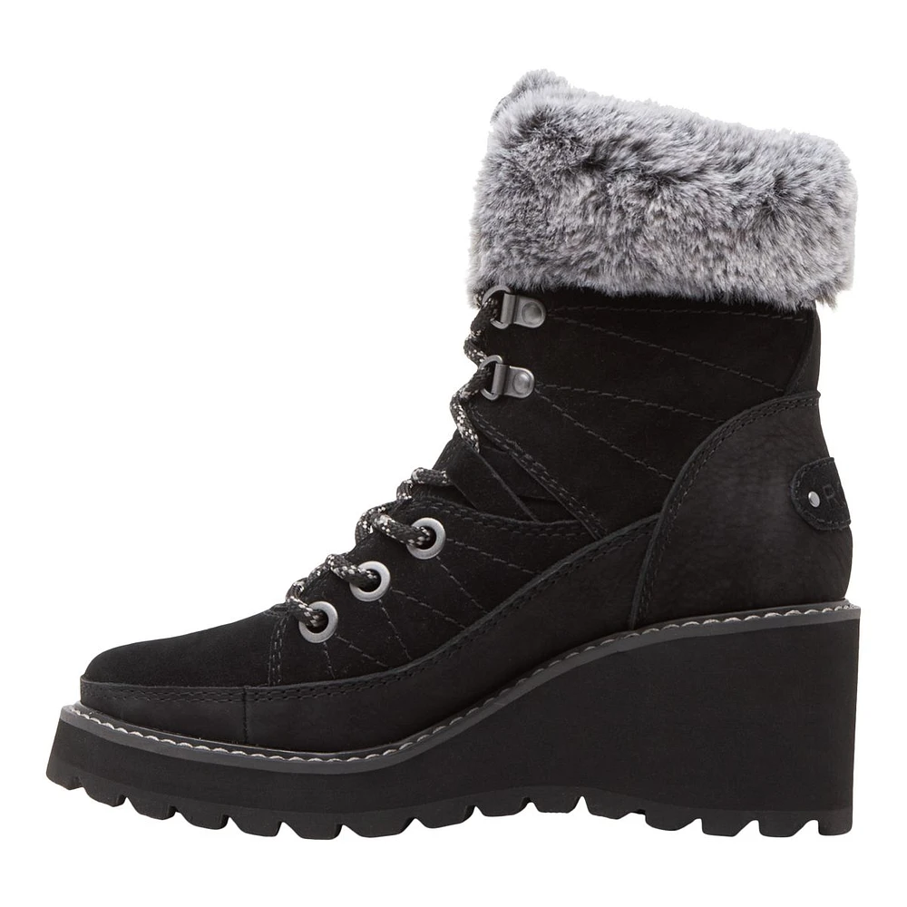 Roxy Women's Kenzie J Winter Boots, Waterproof, Insulated, Non Slip, Faux Fur