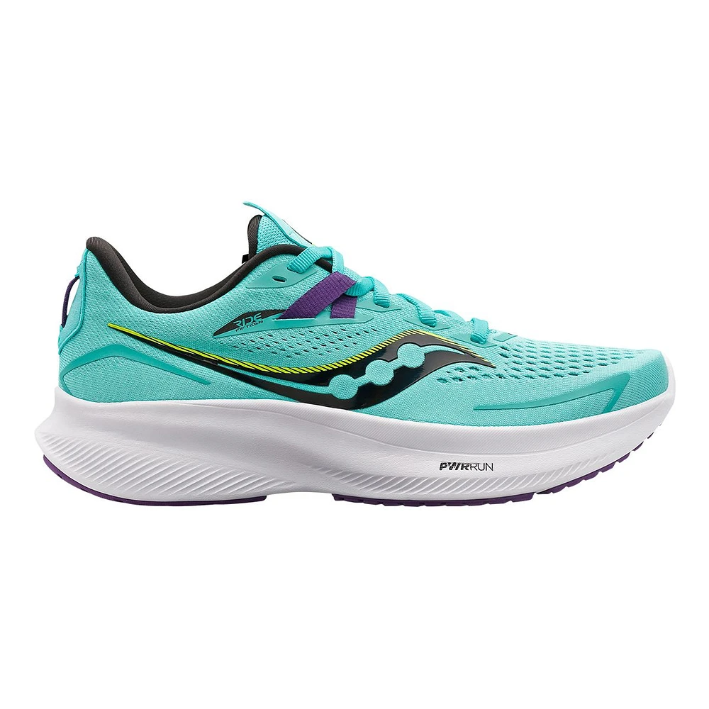 Saucony Women's Ride 15 Running Shoes, Cushioned, Knit