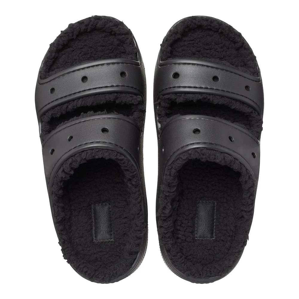 Crocs Unisex Classic Cozzzy Fuzz-Lined Comfortable Sandals