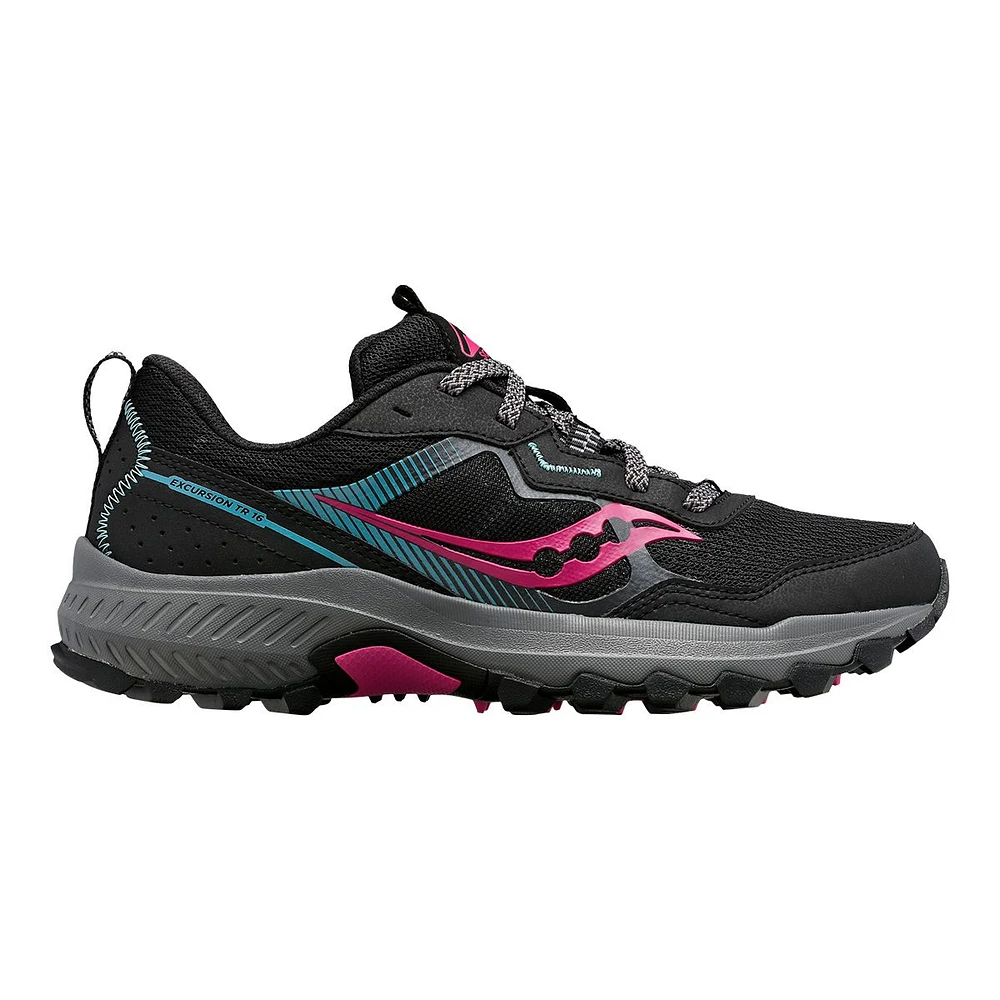 Saucony Women's Excursion TR16 Wide Fit Cushioned Comfortable Trail Running Shoes