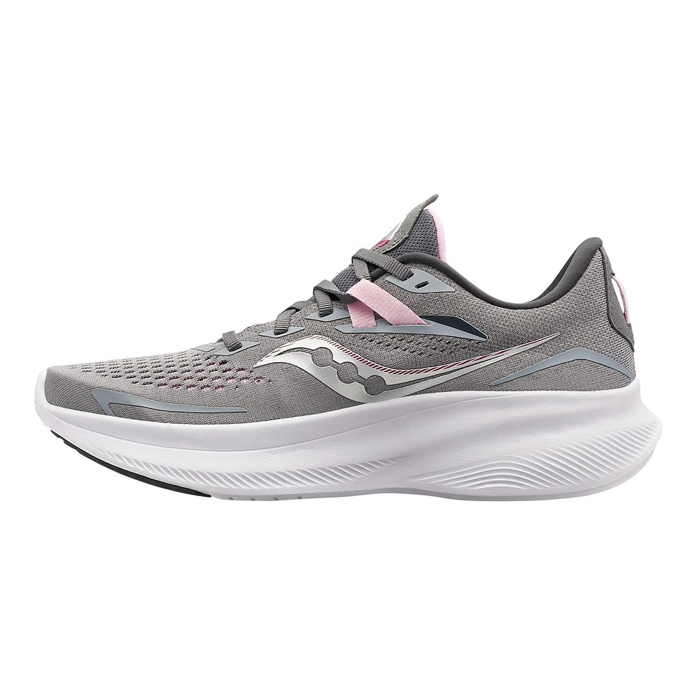 Saucony Women's Ride 15 Running Shoes, Cushioned, Knit