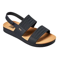 Reef Women's Water Vista Leather Two Strap Supported Sandals