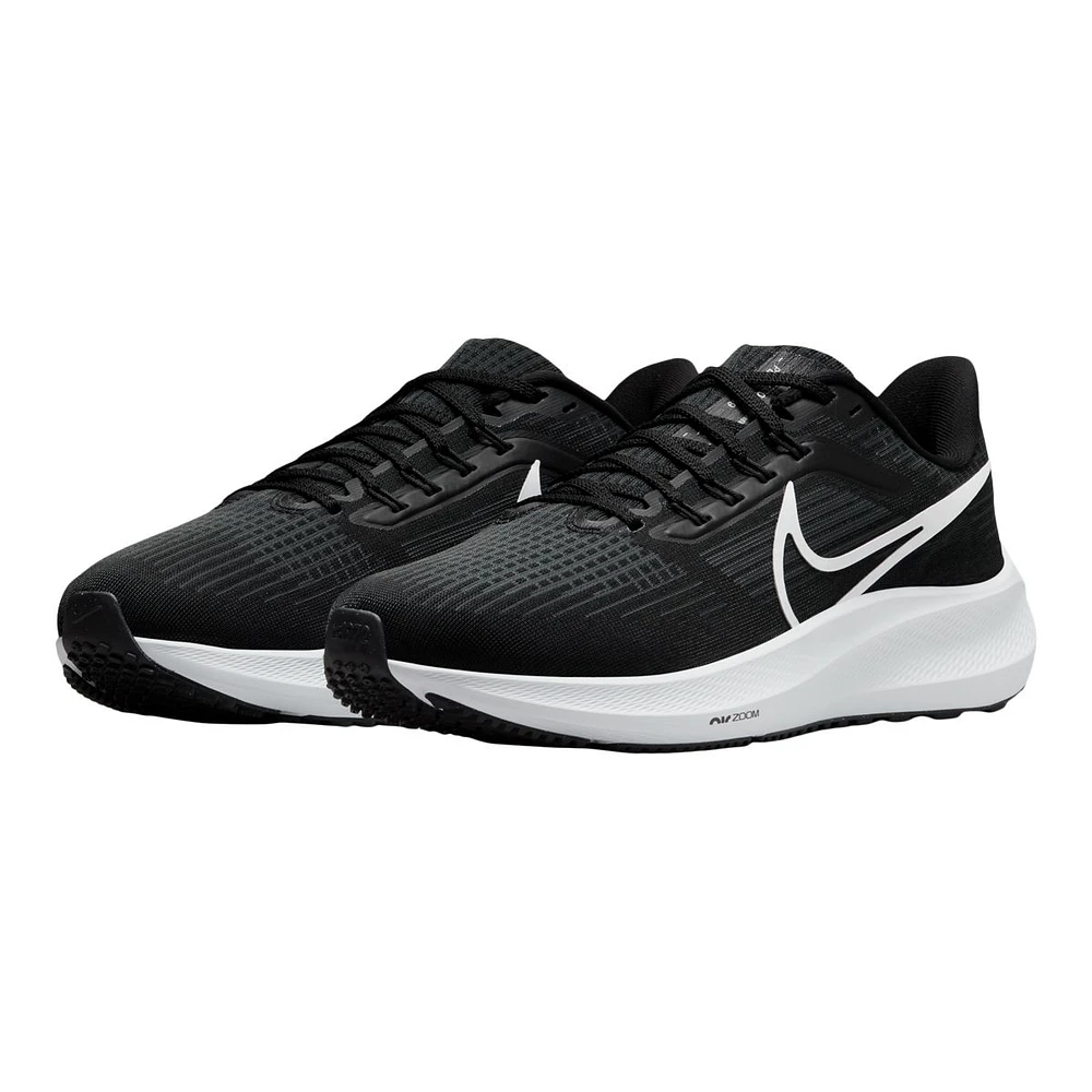 Nike Women's Air Zoom Pegasus 39 Shield Lightweight Knit Wide Running Shoes