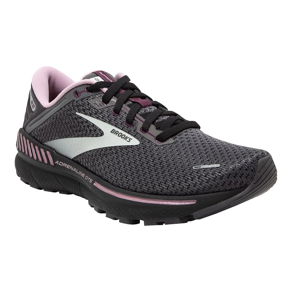 Brooks Women's Adrenaline GTS 22 Running Shoes, Wide Width, Cushioned