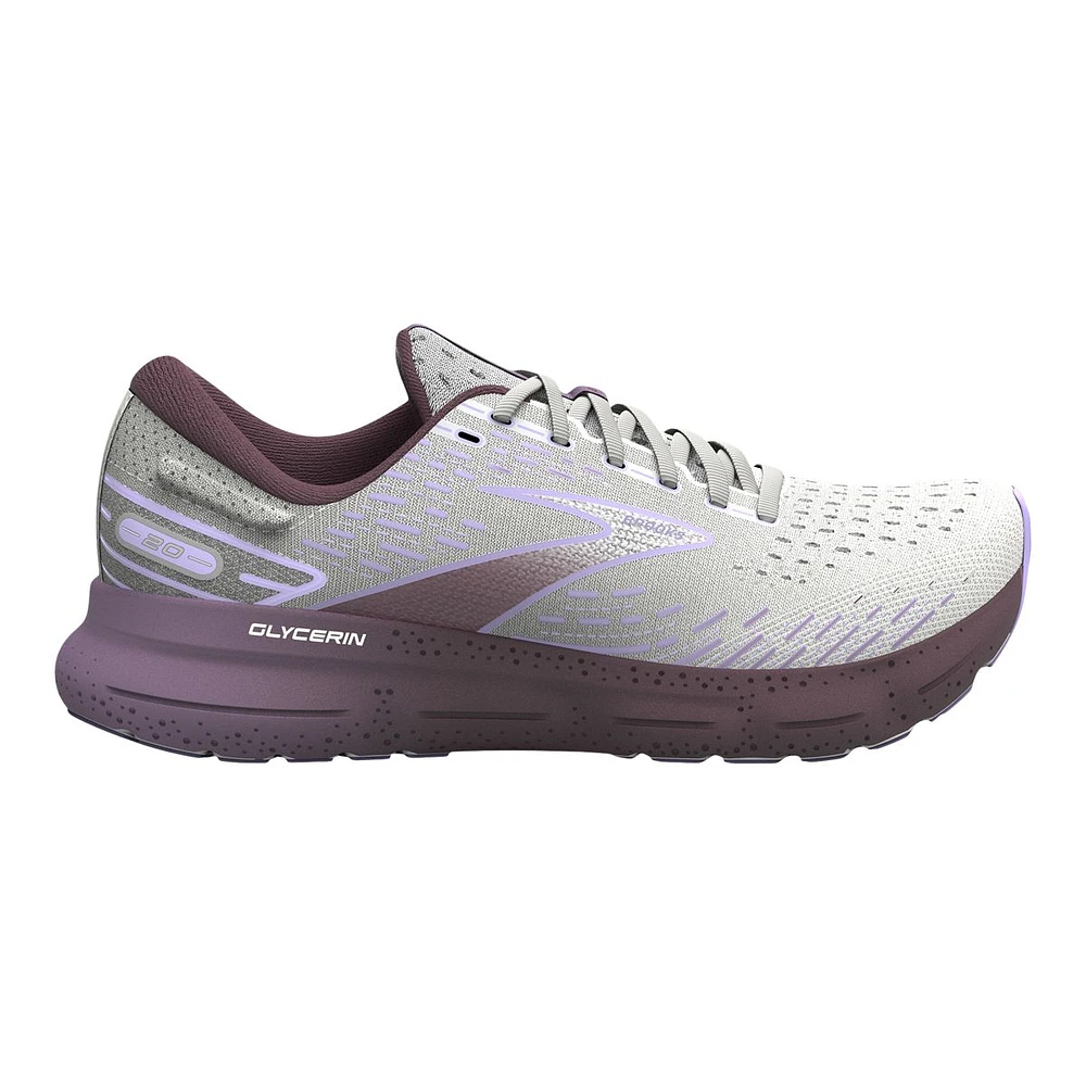 Brooks Women's Glycerin 20 Running Shoes, Mesh, Breathable