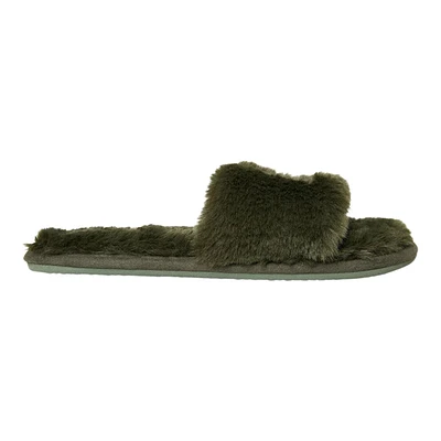 O'Neill Women's Laurelee Embellished Faux Fur Slippers