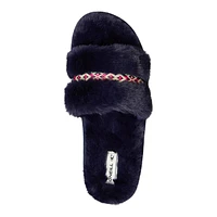 O'Neill Women's Laurelee Embellished Faux Fur Slippers