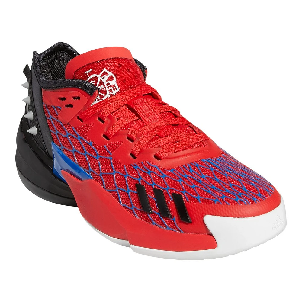 adidas Kids' Grade School D.O.N Issue 4 Spiderman 2099 Basketball Shoes