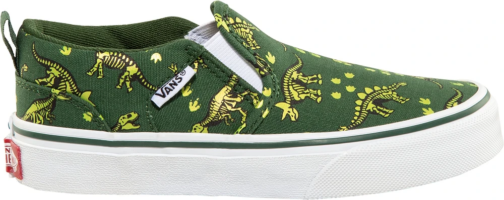 Vans Kids' Grade/Pre-School Asher Dino Skeleton Skate Shoes