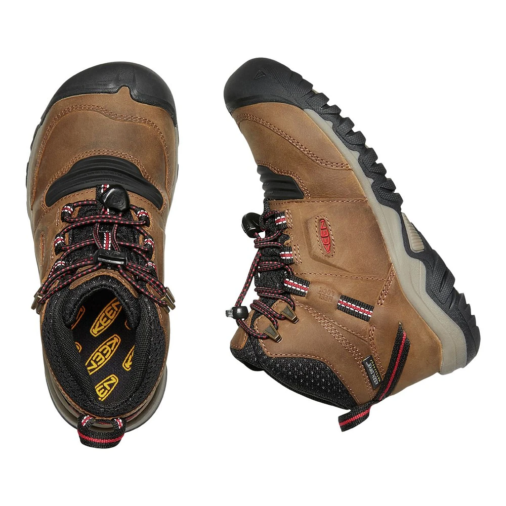 Keen Kids' Ridge Flex Mid Waterproof Hiking Shoes