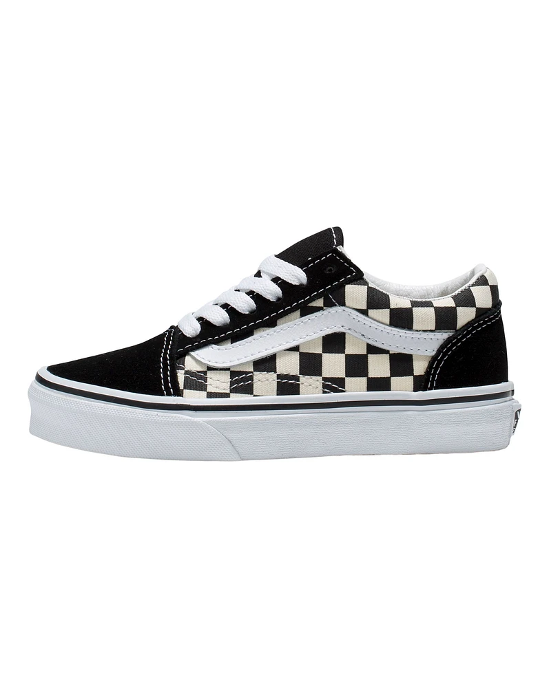 Vans Kids' Classic Old Skool Primary Check Skate Shoes