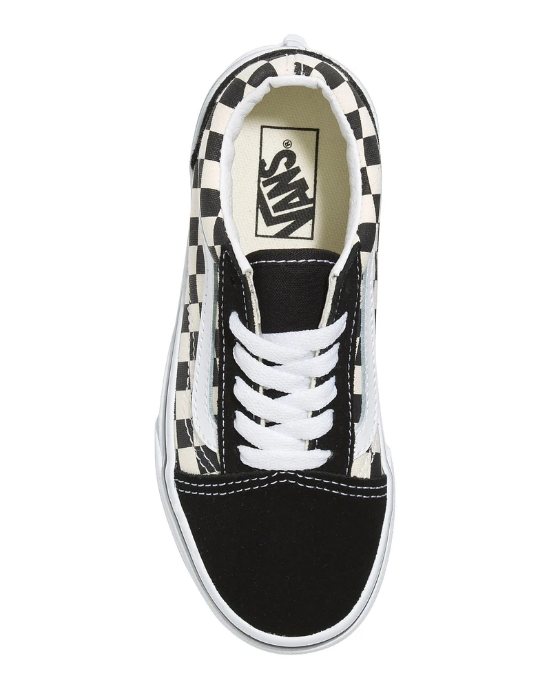 Vans Kids' Classic Old Skool Primary Check Skate Shoes