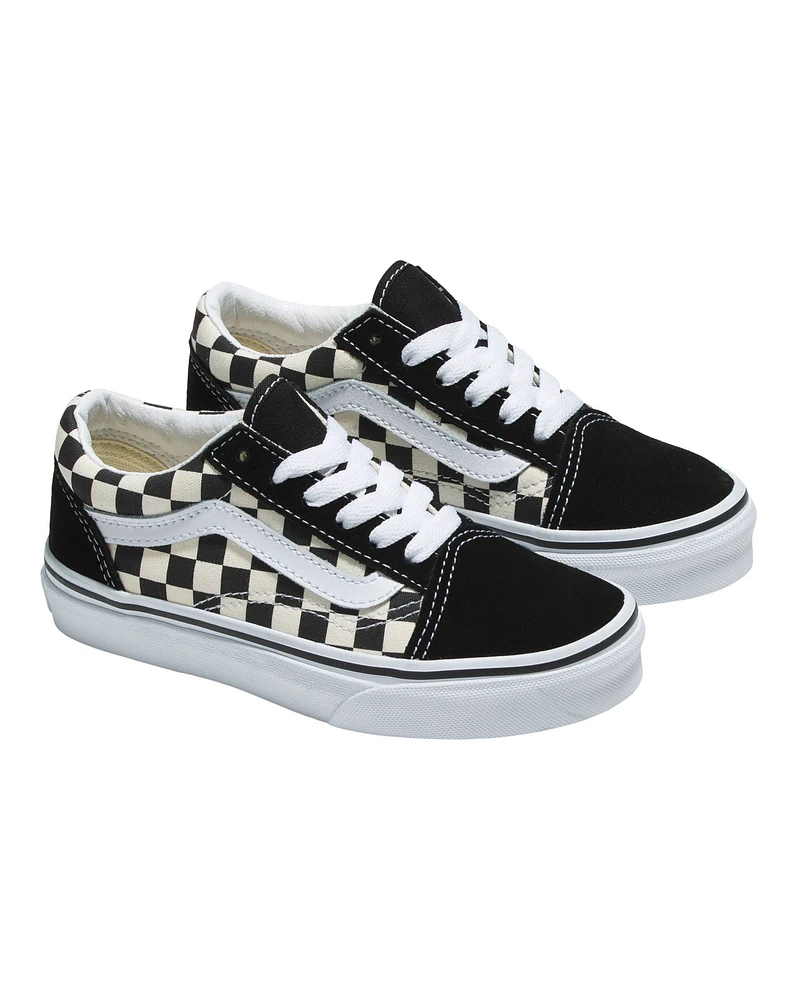 Vans Kids' Classic Old Skool Primary Check Skate Shoes