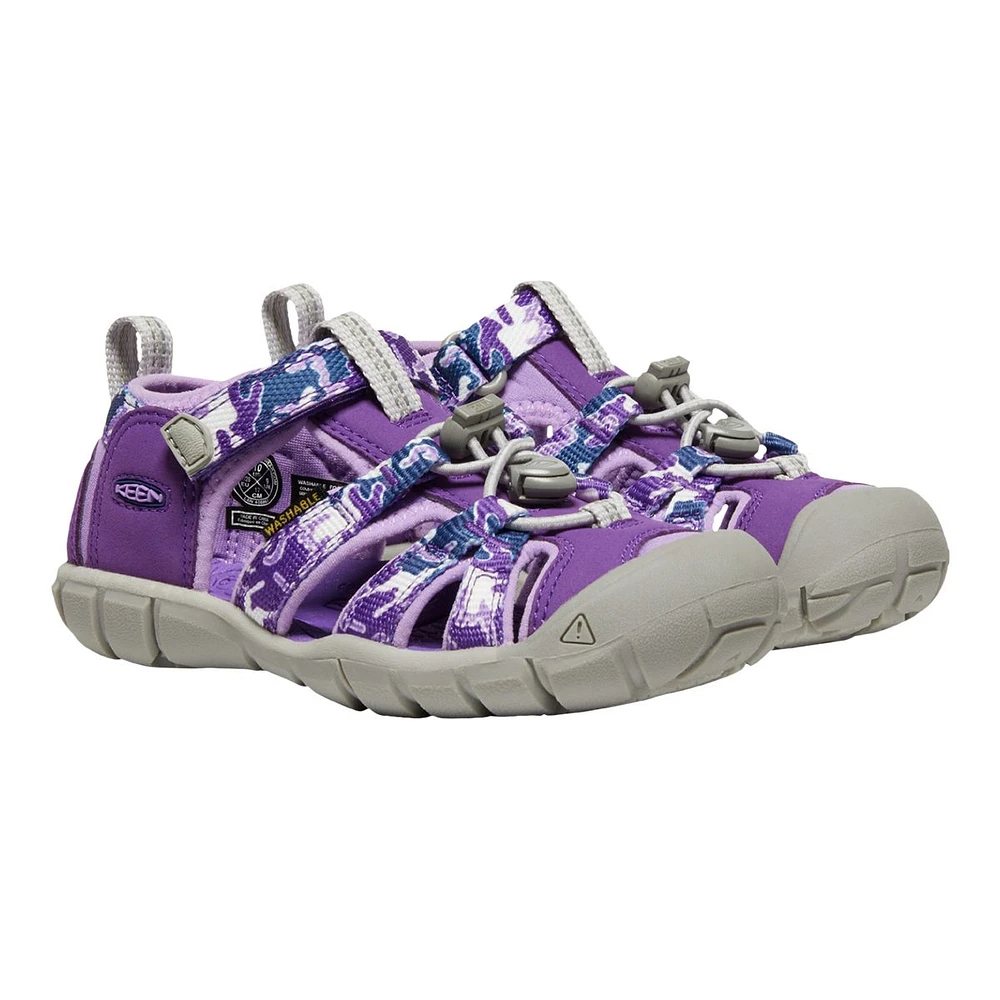 Keen Canada Outdoor Kids' Pre-School Seacamp II Closed Toe Sandals/Shoes, Girls', Heel Strap