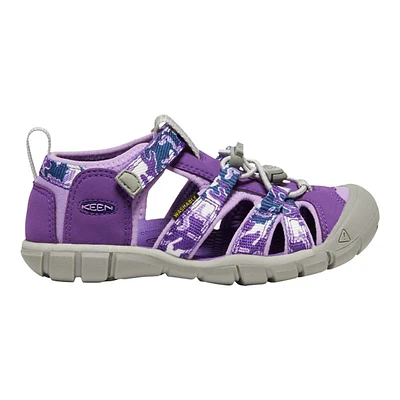 Keen Canada Outdoor Kids' Pre-School Seacamp II Closed Toe Sandals/Shoes, Girls', Heel Strap