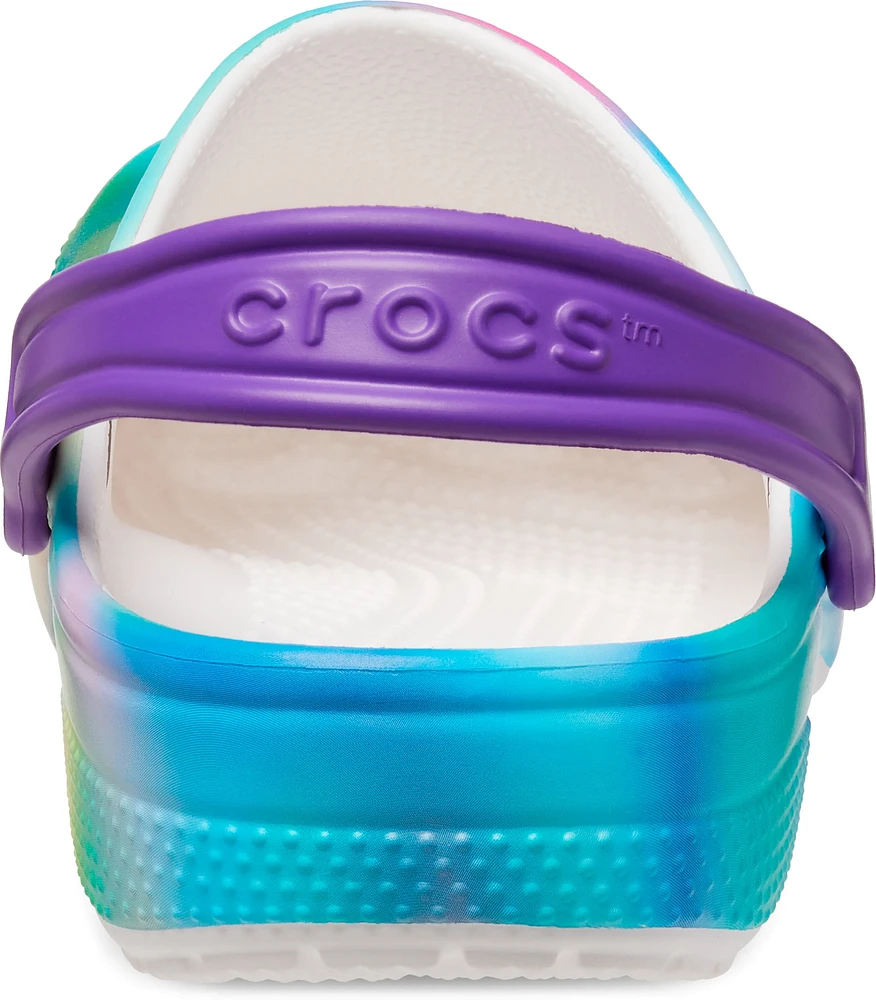 Crocs Kids' Pre-School/Grade School Classic Solarized Clog Slide Sandals, Girls', Beach