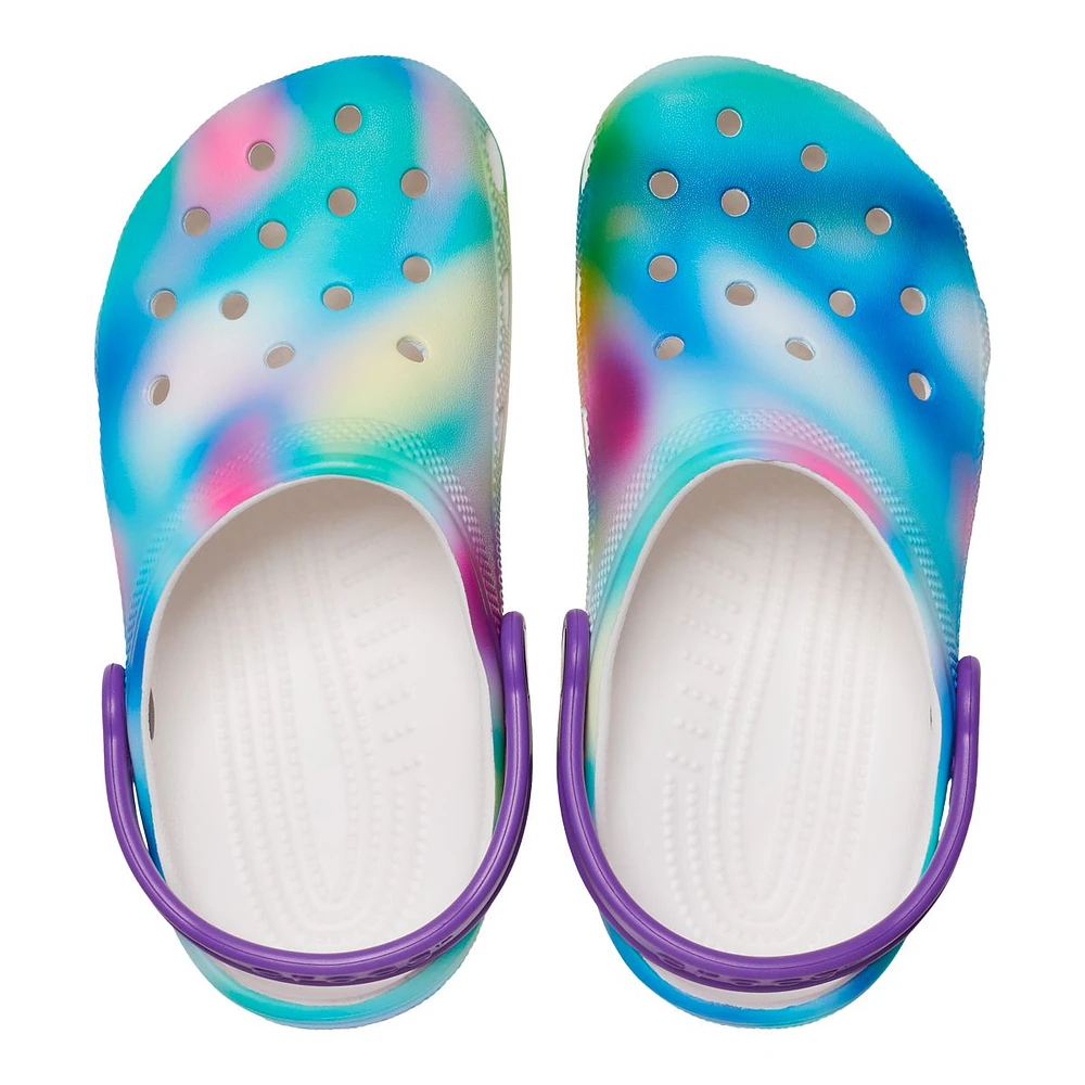 Crocs Kids' Pre-School/Grade School Classic Solarized Clog Slide Sandals, Girls', Beach