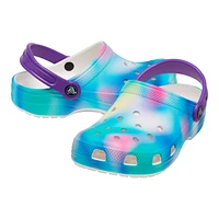 Crocs Kids' Pre-School/Grade School Classic Solarized Clog Slide Sandals, Girls', Beach