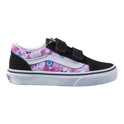 Vans Kids' Pre-School  Old Skool V Butterfly Dream Skate Shoes, Sneakers, Girls'