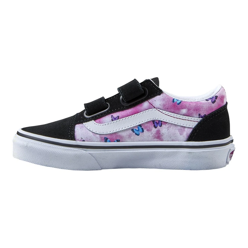 Vans Kids' Pre-School  Old Skool V Butterfly Dream Skate Shoes, Sneakers, Girls'