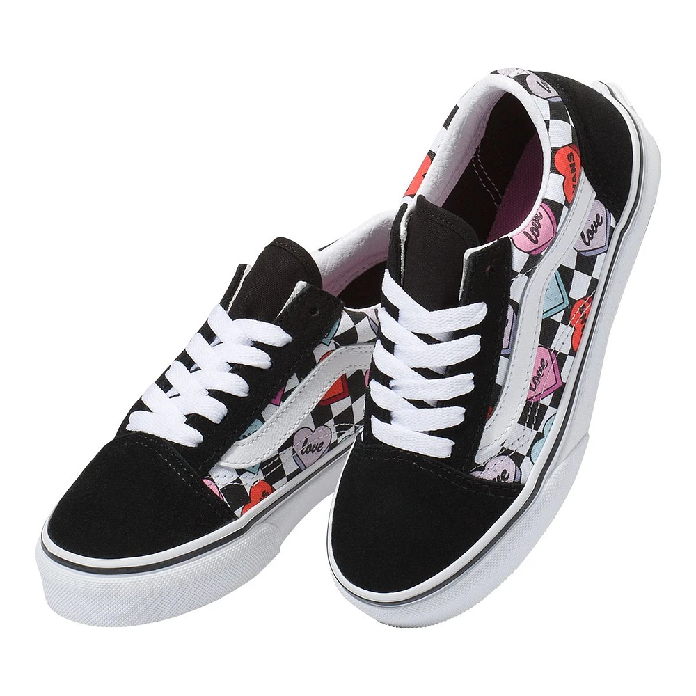 Vans Kids' Grade School Old Skool Candy Hearts Skate Shoes, Sneakers, Boys', Low Top