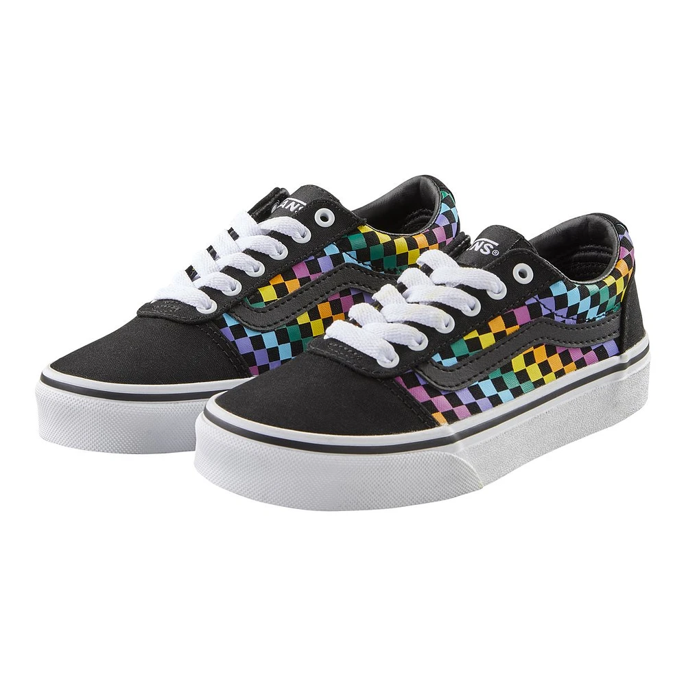 Vans Kids' Pre-School/Grade School Ward Rainbow Check Skate Shoes, Sneakers, Boys'