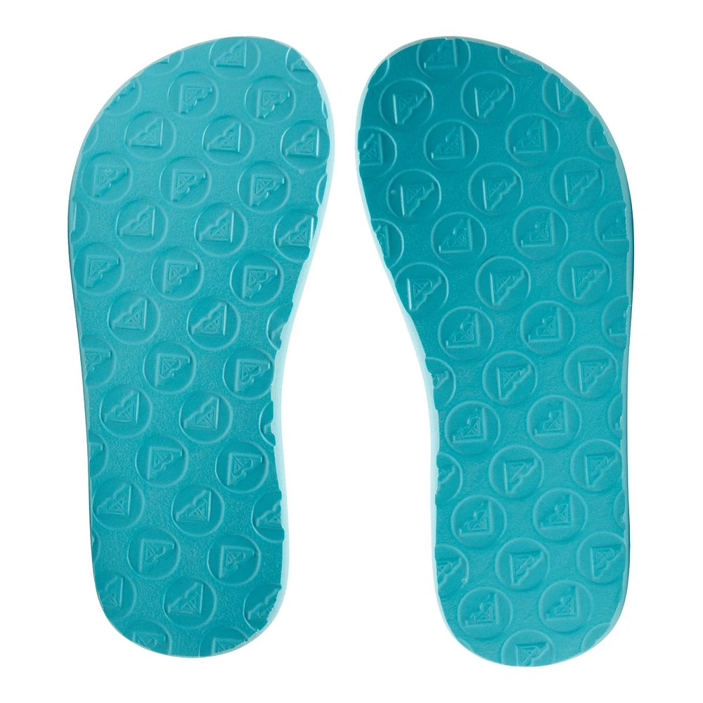 Roxy Kids' Pre-School/Grade School RG Vista III Light Blue Flip Flop/Sandals, Girls'