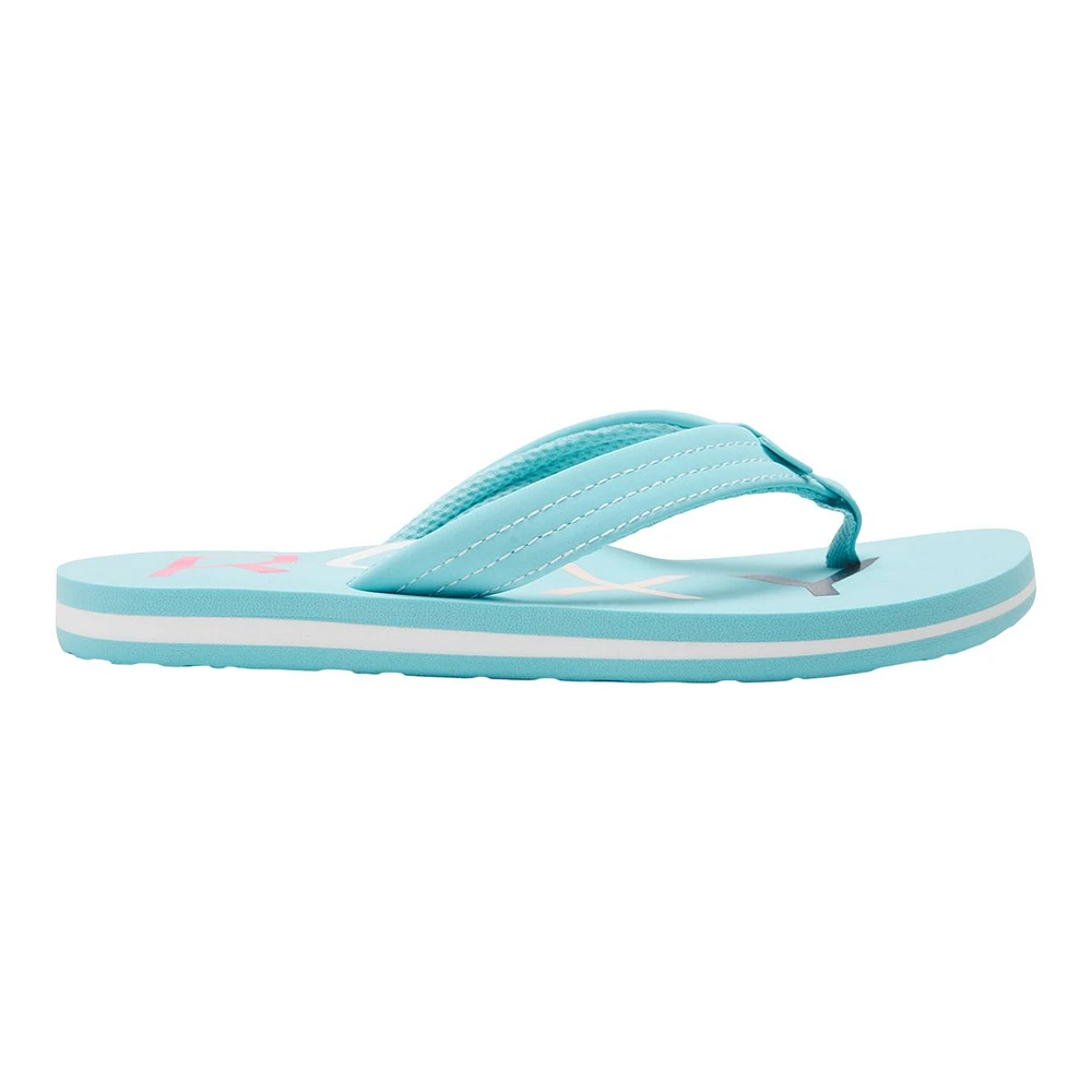 Roxy Kids' Pre-School/Grade School RG Vista III Light Blue Flip Flop/Sandals, Girls'