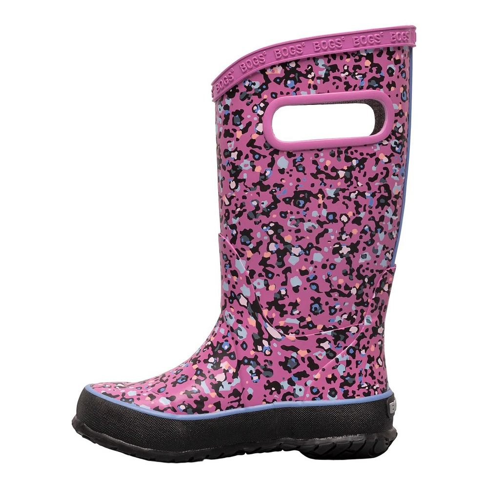 Bogs Kids' Pre-School/Grade School Little Textures Rubber Rain Boots, Girls', Waterproof