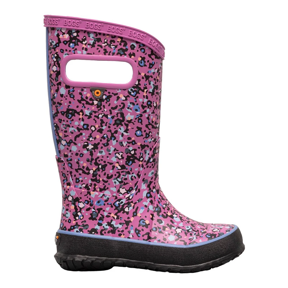 Bogs Kids' Pre-School/Grade School Little Textures Rubber Rain Boots, Girls', Waterproof