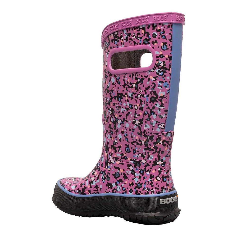 Bogs Kids' Pre-School/Grade School Little Textures Rubber Rain Boots, Girls', Waterproof