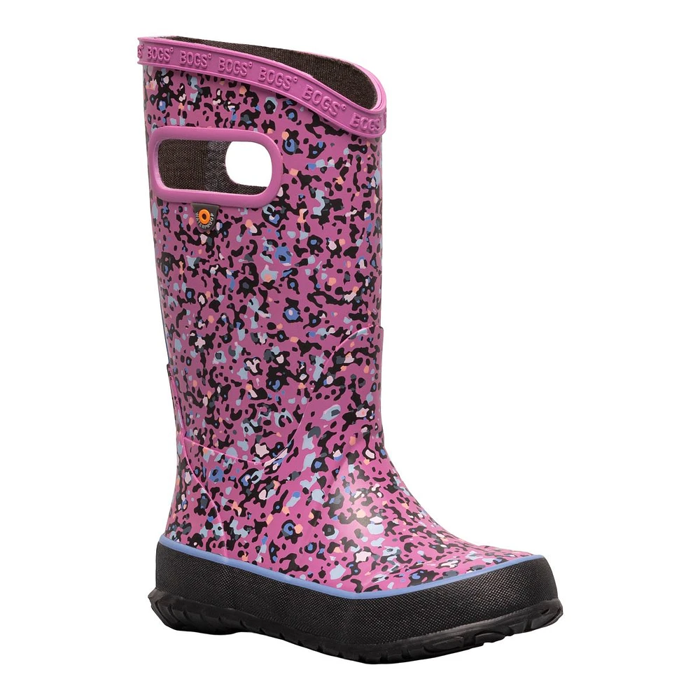 Bogs Kids' Pre-School/Grade School Little Textures Rubber Rain Boots, Girls', Waterproof