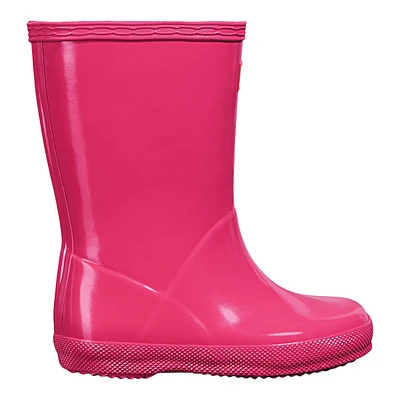 Hunter Kids' Toddler First Bright Rubber Rain Boots, Girls', Waterproof, Short