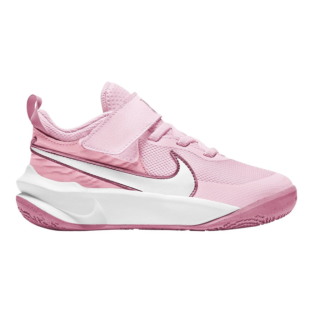 Nike Kids' Pre-School Team Hustle D 10 Sneakers, Girls', Leather