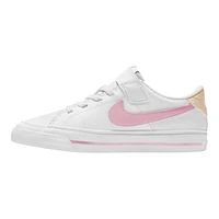 Nike Kids' Pre-School Court Legacy Shoes, Girls, Tennis, Sneakers, Lace, Velcro, Cushioned