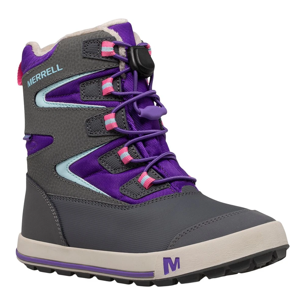 Merrell Girls' Snow Bank 3.0 Waterproof Insulated Non-Slip Winter Boots