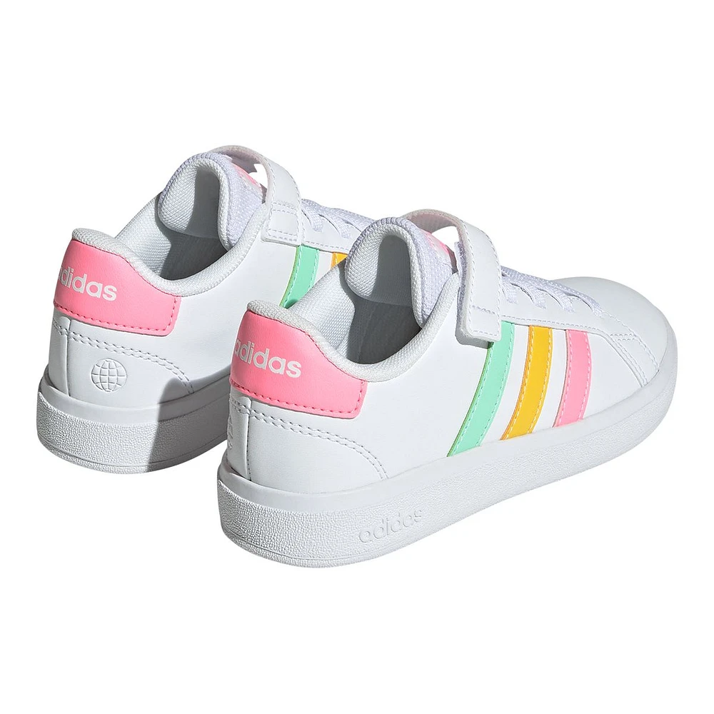 adidas Girls' Pre-School Grand Court 2.0 Elastic K Shoes