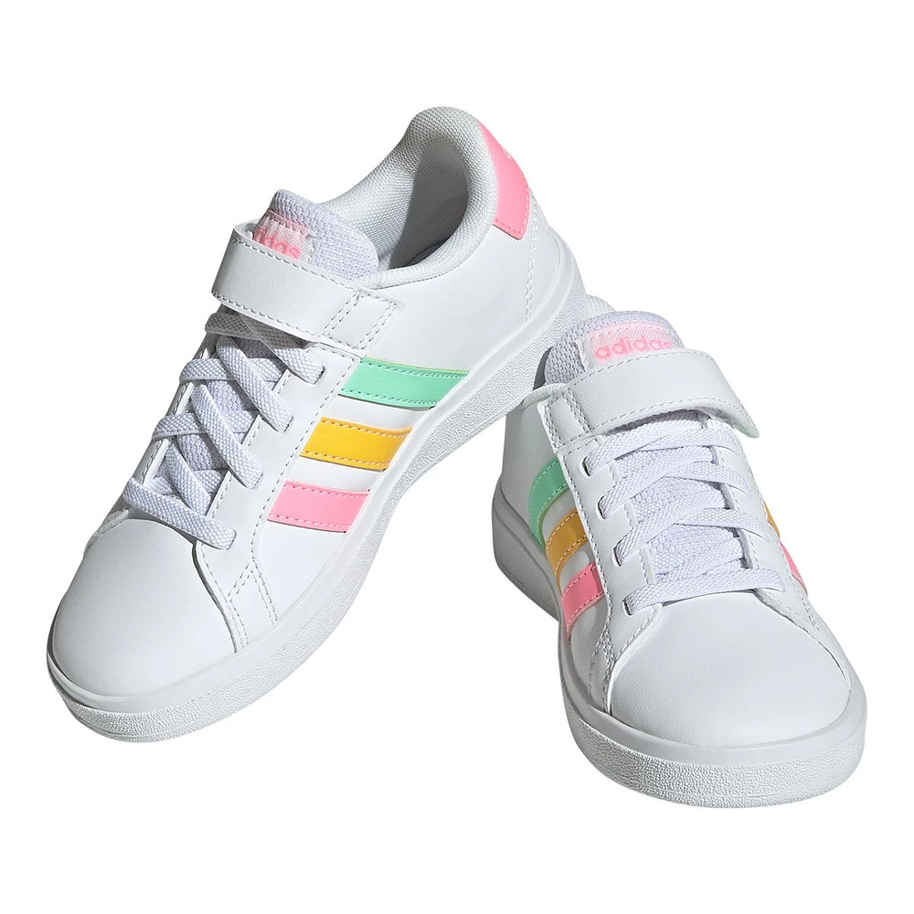 adidas Girls' Pre-School Grand Court 2.0 Elastic K Shoes