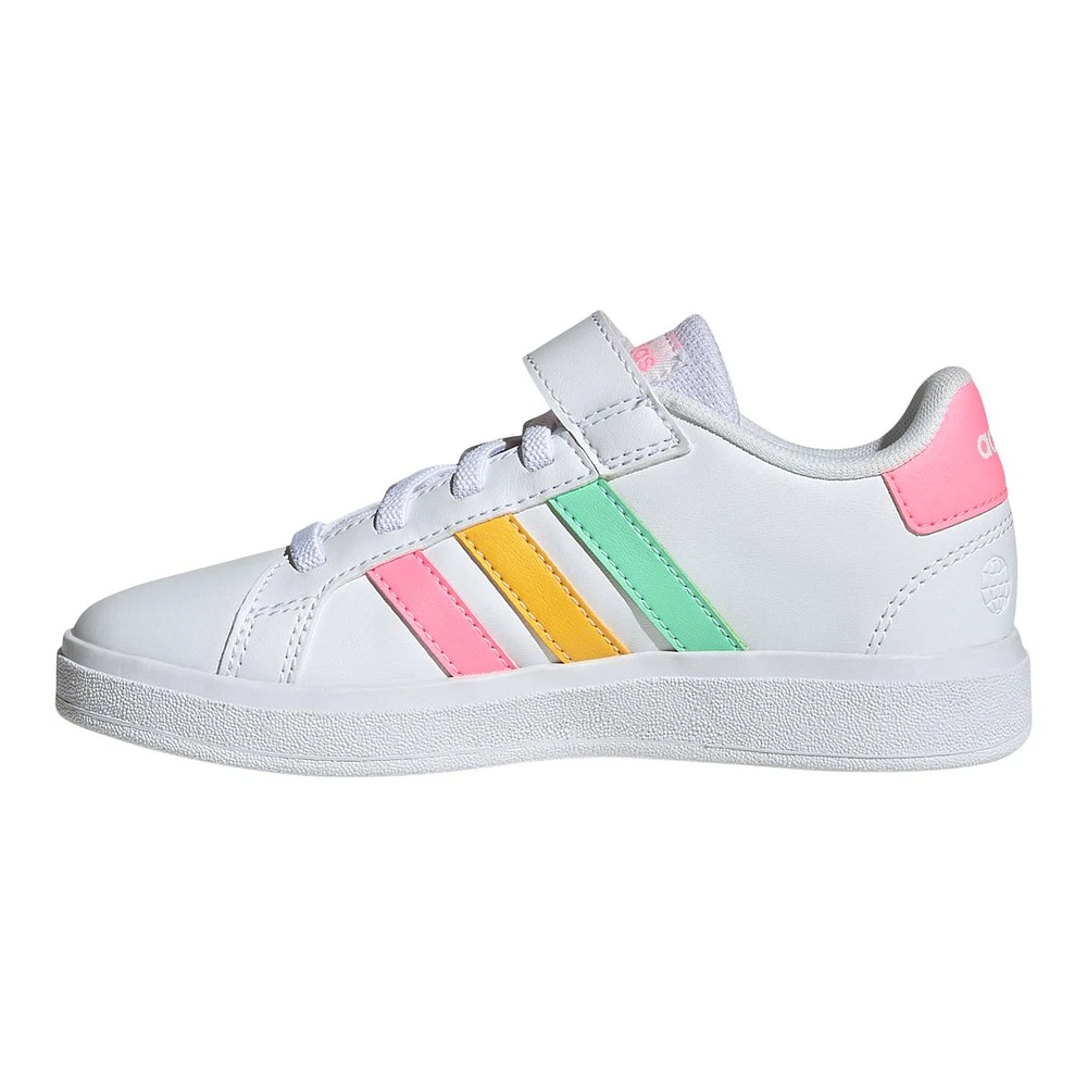 adidas Girls' Pre-School Grand Court 2.0 Elastic K Shoes