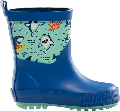 Ripzone Kids' Toddler Bo Rain Boots, High Top, Slip On, Rubber, Waterproof, Pull Handles