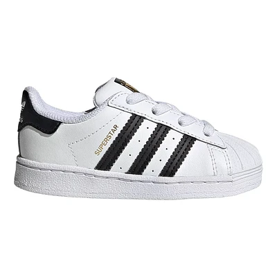 adidas Kids' Toddler Originals Superstar Shoes, School/Casual, Lace Up, Leather