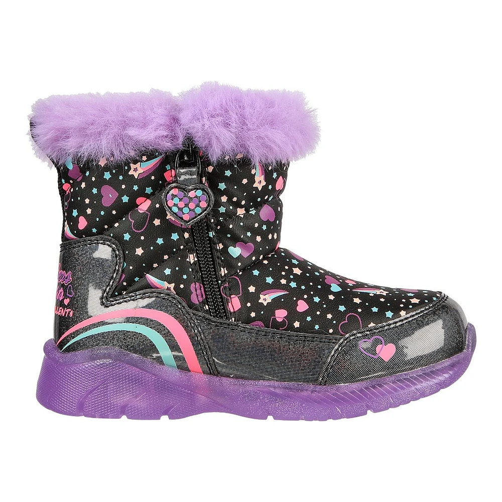 Skechers Kids' Toddler Illumi-Brights Trend Boots, High Top, Slip On, Winter, Light Up