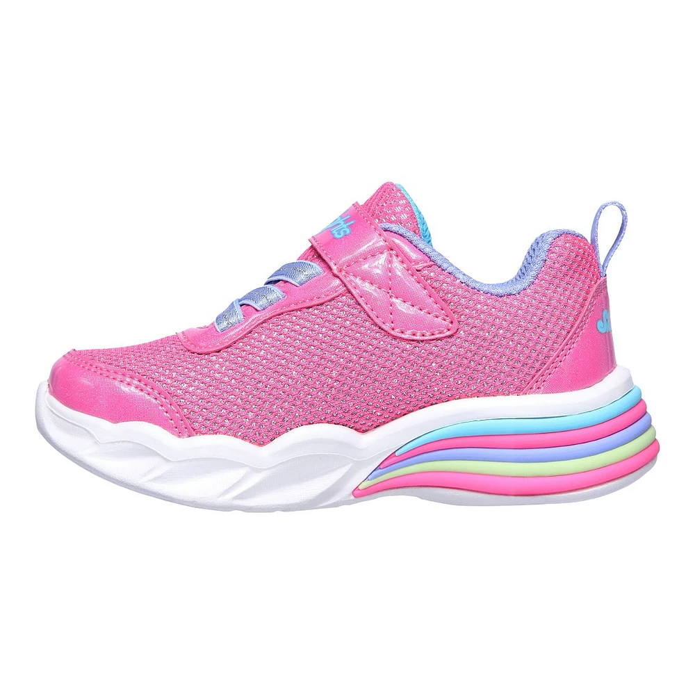 Skechers Kids' Toddler Sweetheart Lights Shoes, Slip On, Walking, Running, Velcro, Light Up