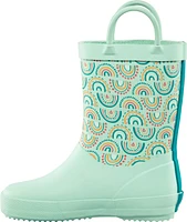 Ripzone Kids' Toddler Iris Rain Boots, High Top, Slip On, Rubber, Waterproof, Pull Handles