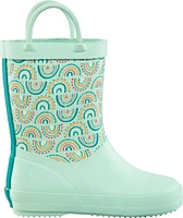 Ripzone Kids' Toddler Iris Rain Boots, High Top, Slip On, Rubber, Waterproof, Pull Handles