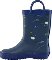 Ripzone Kids' Toddler Neil Rain Boots, High Top, Slip On, Rubber, Waterproof, Pull Handles