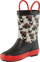 Ripzone Kids' Toddler Neil Rain Boots, High Top, Slip On, Rubber, Waterproof, Pull Handles