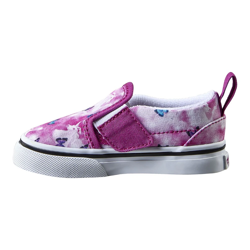 Vans Kids' Toddler V Skate Shoes, Sneakers, Girls', Slip On, Velcro