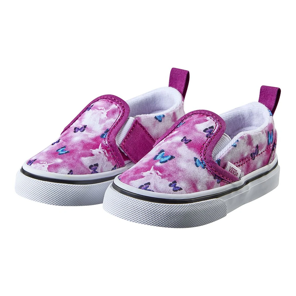 Vans Kids' Toddler V Skate Shoes, Sneakers, Girls', Slip On, Velcro