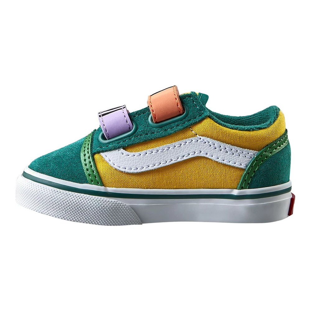 Vans x Crayola Kids' Toddler Old Skool V Skate Shoes, Sneakers, Boys', Velcro